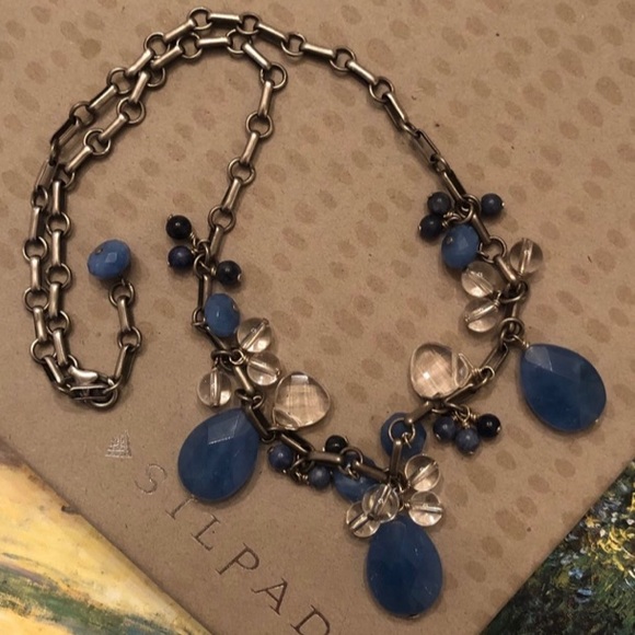 Vintage Silpada Sterling Silver Blue Quartz Sodalite and Crystal Necklace N1242 - Picture 6 of 10